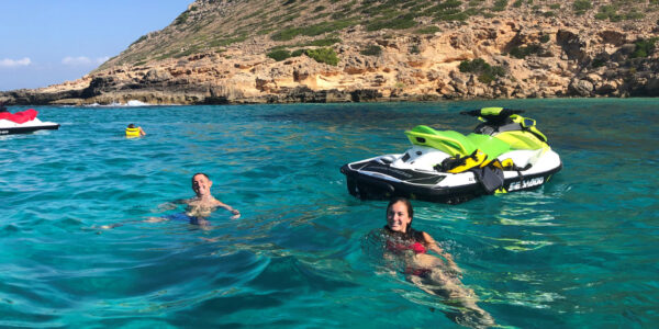 Jet ski tour through Cala Mora