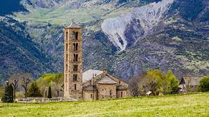 Entrance to the Romanesque churches of the Bohí Valley