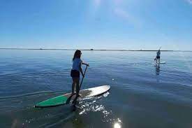 Paddle surf pelos bancos de mexilhões de San Carlos de la Rápita