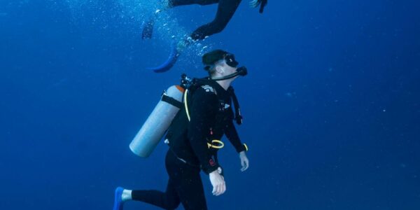 Diving baptism in Barcelona