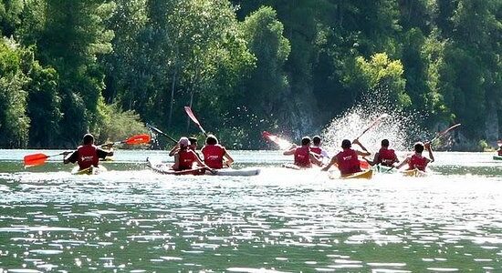 Kajaktour entlang des Flusses Ebro in Richtung Miravet